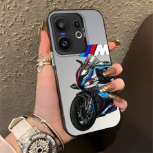 HONTINGA Vivo X200 Fe ile Uyumlu Kılıfı Silikon Kenar Sert Arka Düşüme Önleyici Basitlik Anti Düşme Kamera Korumali Bmw Desen Telefon Kılıfı Kadın ve Erkek Için Uygundur K1-0590
