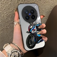 HONTINGA Vivo X200 Pro ile Uyumlu Kılıfı Silikon Kenar Sert Arka Düşüme Önleyici Basitlik Anti Düşme Kamera Korumali Bmw Desen Telefon Kılıfı Kadın ve Erkek Için Uygundur K1-0590