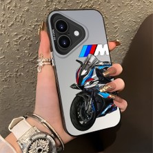 HONTINGA iPhone 16 Plus ile Uyumlu Kılıfı Silikon Kenar Sert Arka Düşüme Önleyici Basitlik Anti Düşme Kamera Korumali Bmw Desen Telefon Kılıfı Kadın ve Erkek Için Uygundur K1-0590