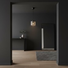 Elizim Home Lighting Antre 15'lik Hasır Görünümlü Abajur Sarkıt Avize