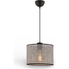 Elizim Home Lighting Antre 20'lik Hasır Görünümlü Abajur Sarkıt Avize