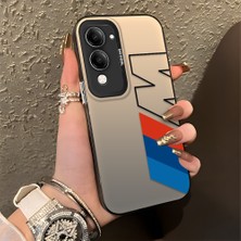 HONTINGA Vivo Y04 ile Uyumlu Kılıfı Silikon Kenar Sert Arka Düşüme Önleyici Basitlik Anti Düşme Kamera Korumali Bmw Desen Telefon Kılıfı Kadın ve Erkek Için Uygundur K1-0591