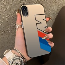 HONTINGA iPhone Xr ile Uyumlu Kılıfı Silikon Kenar Sert Arka Düşüme Önleyici Basitlik Anti Düşme Kamera Korumali Bmw Desen Telefon Kılıfı Kadın ve Erkek Için Uygundur K1-0591