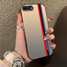 HONTINGA iPhone 8 Plus ile Uyumlu Kılıfı Silikon Kenar Sert Arka Düşüme Önleyici Basitlik Anti Düşme Kamera Korumali Bmw Desen Telefon Kılıfı Kadın ve Erkek Için Uygundur K1-0589