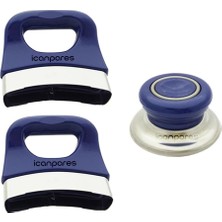 Süppürge Tencere Ile Uyumlu Tava ve Sahan Uygun Sap Kulp Tutamak Kulbu Seti 3 Lü Lacivert