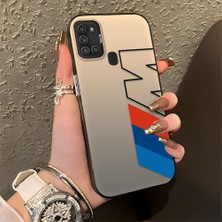 HONTINGA Samsung Galaxy A21S ile Uyumlu Kılıfı Silikon Kenar Sert Arka Düşüme Önleyici Basitlik Anti Düşme Kamera Korumali Bmw Desen Telefon Kılıfı Kadın ve Erkek Için Uygundur K1-0591