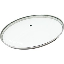 Süppürge Tencere Ile Uyumlu Sahan Tava Cam Kapağı Kapak 18 cm Tutma Tepesiz
