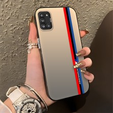 HONTINGA Samsung Galaxy A31 ile Uyumlu Kılıfı Silikon Kenar Sert Arka Düşüme Önleyici Basitlik Anti Düşme Kamera Korumali Bmw Desen Telefon Kılıfı Kadın ve Erkek Için Uygundur K1-0589