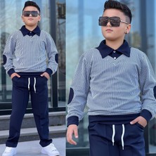 Burçak Butik Bayramlık Mevsimlik Gömlek Yaka Sweat-Pantolon Full Likralı Alt Üst Şık Takım- Garson Boy