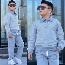Burçak Butik Bayramlık Mevsimlik Gömlek Yaka Sweat-Pantolon Full Likralı Alt Üst Şık Takım- Garson Boy