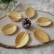 Metsare 6 Adet Yaprak Tasarımlı Elit Kahve Yanı Sunumluk Seti - Drajelik, Lokumluk, Şekerlik, Modern Sunumluk, Küpe, Takı Tabağı, Dekoratif Masa Üstü Obje ve Ev Aksesuarı