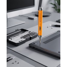 Aksiyon Global Kablosuz Şarjlı Elektrikli Tornavida Seti 38 Uçlu Type C Li Pil Hassas Tamir Seti - Lisinya