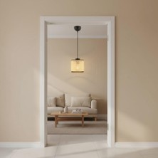 Elizim Home Lighting Antre 15'lik Hasır Görünümlü Abajur Sarkıt Avize