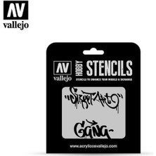 Vallejo ST-LET004 1/35 Grafity Şemalı-2 Esnek Boya Şablonu