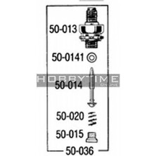 Badger 50-036 Airbrush Pistonu, Komple, (100,150,200 Serisi Tabancalar Için)