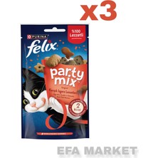Felix Party Mix Karışık Izgara Lezzetleri Kedi Ödül Maması 1X60 gr (3 Adet)