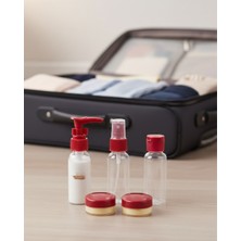 Aksiyon Global Seyahat Için 5’li Şeffaf Kozmetik Organizer Seti - Lisinya