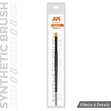 Ak Interactive Ak AKB015 No.4 Oval Uclu, Sentetik Kıllı Boya Fırçası