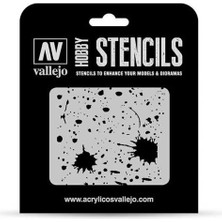Vallejo ST-TX003 1/35 Sıçrama ve Leke Desenli Esnek Boya Şablonu