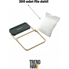 Trendhane Katlanır Mutfak Süzgeci ve 300 Adet Süzgeç Yedek Filesi