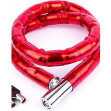 TechnoStation Profesyonel 150 cm Motosiklet Kilidi Bisiklet Kilidi Yaylı Motor Kilidi