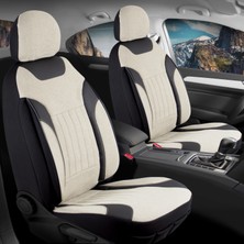 Auto Good Store Ford Focus 2 Hatchback Uyumlu Lüx Keten Oto Koltuk Kılıfı Ön Arka Takım Edition Bej