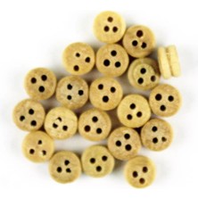 Occre 17003 3 Delikli, 4 mm  Kasnak, Ahşap, 18 Adet