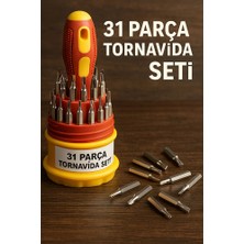 Blue Side Portatif Cep Boy 31 Parça Tornavida Seti Tüm Uçlu Kutulu Tornavida Seti