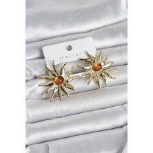 Erbilden Erb Güneş Model Gold Renk Pirinç Kadın Küpe