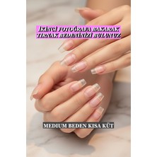 Kısa Küt Medium 100 Adet Jel Tips Takma Tırnak Easy Beauty