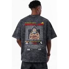 Sevbano Tasarım Monkey D. Luffy One Piece Anime Baskılı Unisex Oversize Vintage Yıkamalı Tişört