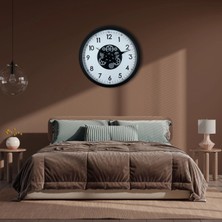 Mey İthalat Mey Ithalat® Black Motion 60 cm Çarklı Duvar Saati