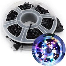 Selfbuysell Renkli Vip Profesyonel 25 Metre Renkli LED Işık 220V Fişli Renkli (5324)