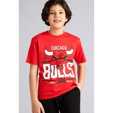 DeFacto %100 Pamuk NBA Chicago Bulls Tişört Erkek Çocuk G7615A826SM