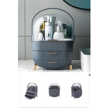 Özgürce Gri Renk Çok Bölmeli Çekmeceli Makyaj ve Takı Düzenleyici