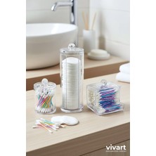 Özgürce 3’lü Kapaklı Pamukluk ve Disklik Seti – Çok Amaçlı Makyaj Organizeri