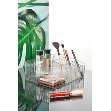 Özgürce Çok Bölmeli Makyaj Organizeri, Kozmetik ve Renkli Raf Düzenleyici