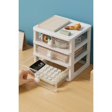 Özgürce Çekmeceli Çok Bölmeli Makyaj Organizeri, Fırça ve Kozmetik Düzenleyici