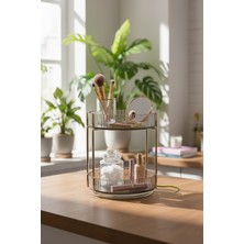 Özgürce Çift Katlı 360° Döner Çok Amaçlı Makyaj ve Banyo Düzenleyici