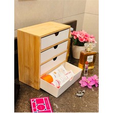 Özgürce Bambu 4 Çekmeceli Düzenleyici, Çok Amaçlı, Şık ve Kullanışlı Tasarım