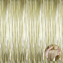 İlk El Grup Ieg™ Mat Altın Püsküllü Kapı Perdesi - Parti, Bekarlığa Veda, Doğum Günü 1x2 M