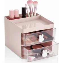 Özgürce Iki Bölmeli Makyaj Organizeri, Fırça ve Kozmetik Düzenleyici