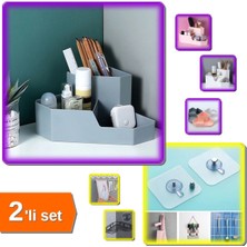 Özgürce Çok Amaçlı Masaüstü Köşe Düzenleyici ve Yapışkanlı Askı Seti