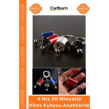 Carlburn #anahtarlık Şık Metal Vites Kutusu 6 Hız 3D Minyatür Araba Hediye Aksesuar Oto Vites Anahtarlık