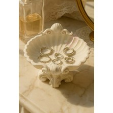 Özgürce Şık Dekoratif Deniz Kabuğu Takı ve Masaüstü Aksesuar Tabağı