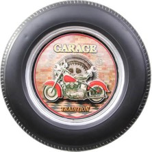 Derin Stok Dekoratif Araba Tekerleği Motortemalı LED Işıklı Duvar Panosu