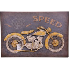 Derin Stok Motorsiklet Tablo Pano Dekoratif Ev Ofis Hediyelik