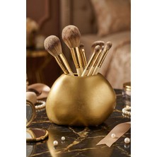 Özgürce Şık Altın Renk Makyaj Fırça Organizeri ve Düzenleyici