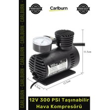 Carlburn #havakompresör 12V 300 Psı Kompakt Lastik Basınç Ayarı Güçlü Performans Taşınabilir Hava Kompresörü
