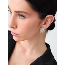 Jimmy Key Gümüş Rengi Ikili Yıldız Figürlü Küpe